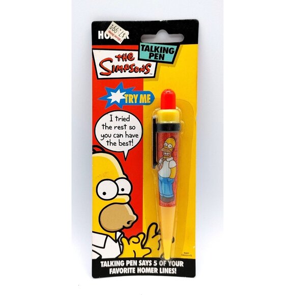 The Simpsons Homer Working Talking Pen New in Package #74677 - Picture 1 of 3